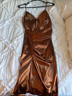 Windsor | Dresses | Nwot Windsor Lillyanne Formal Satin Asymmetrical Midi Dress